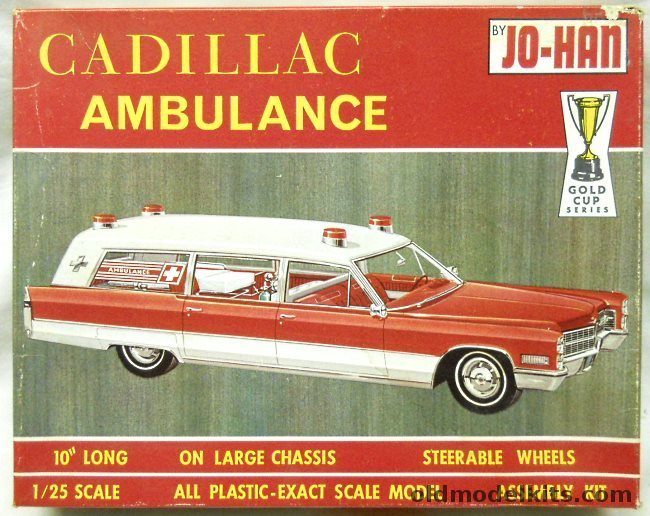 Jo-Han 1/25 Cadillac Ambulance, GC 500-200 plastic model kit